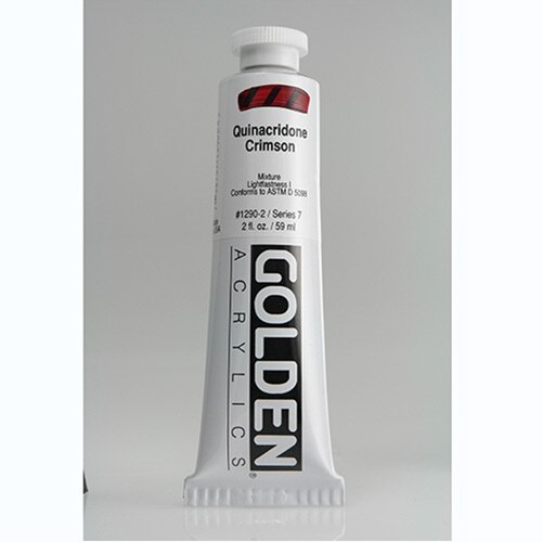 Golden, Heavy Body, Acrylic, Paint, 2oz, Quinacridone Crimson